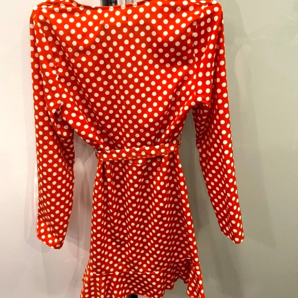 Missguided - Rust Polka Dot Tea Dress - Picture 3 of 3